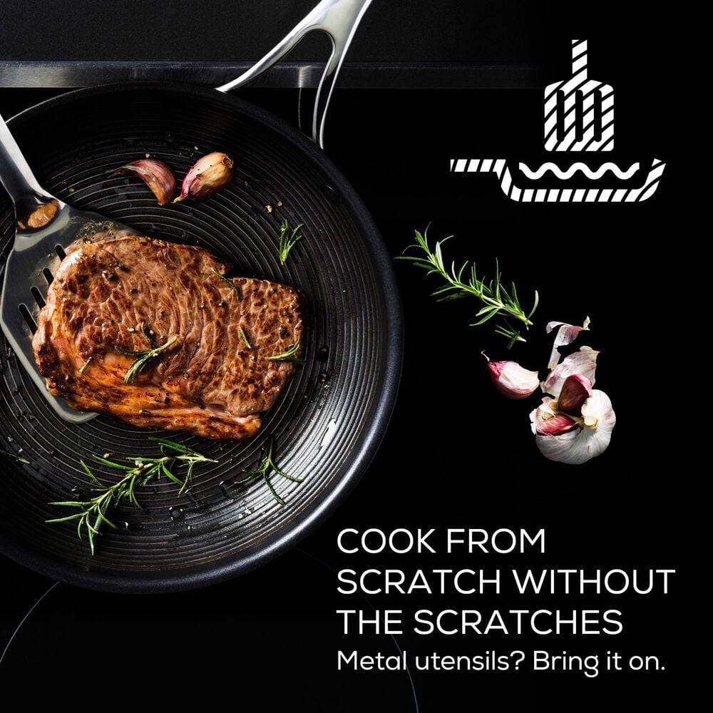 Circulon 10-Piece Tri-Ply Clad Nonstick Cookware Set with 2-Piece Bonus Utensil Set in Stainless Steel, , large