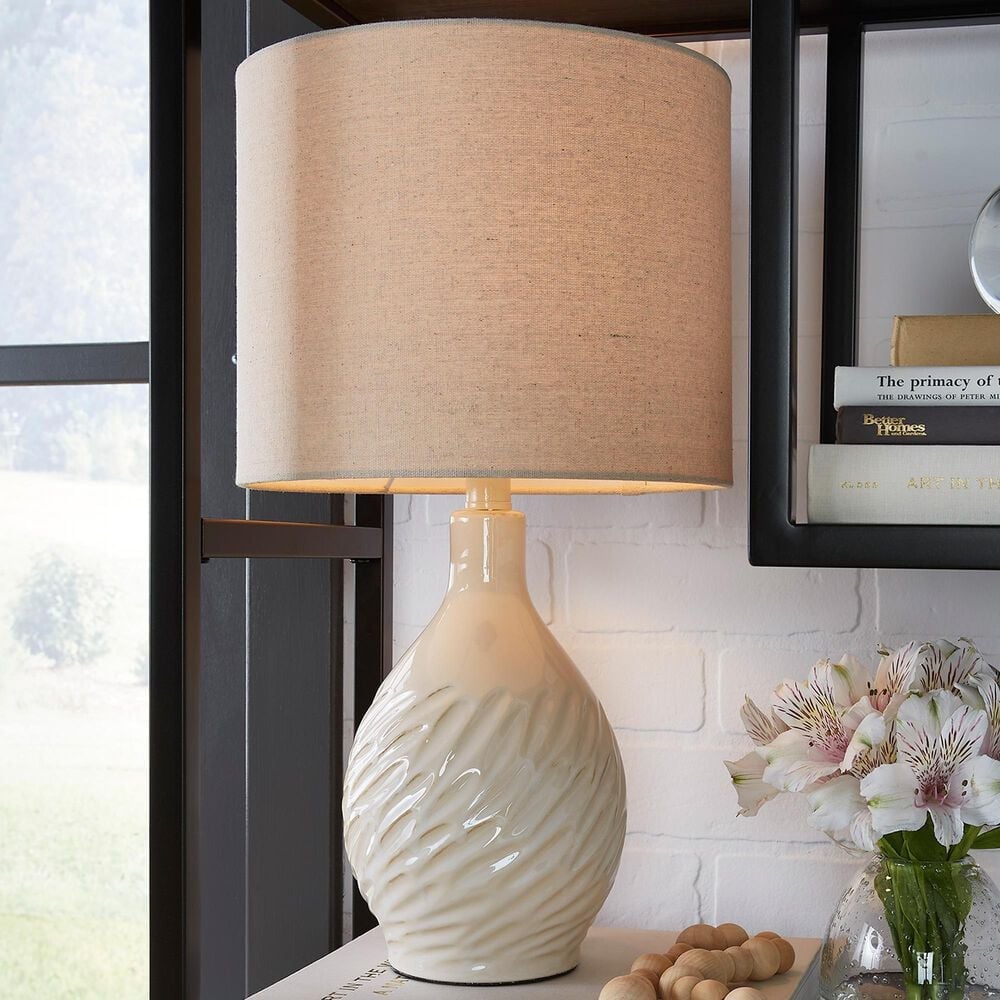 Ashley Garinton Table Lamp in Distressed Cream, , large