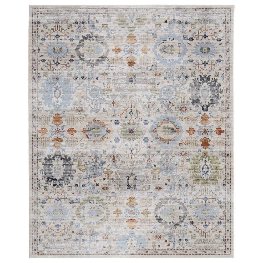Feizy Melrose 5" x 7"6" Beige and Multicolor Area Rug, , large