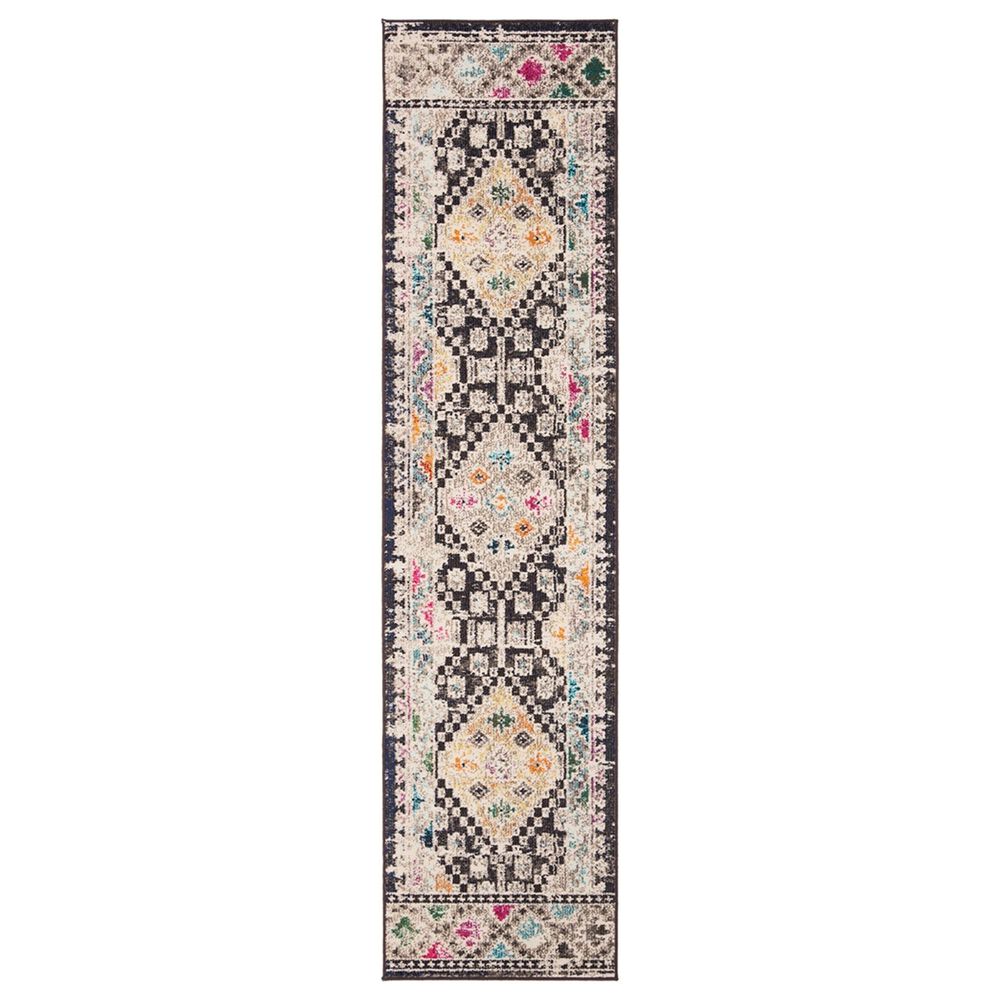 Safavieh Madison MAD418Z 2"2" x 10" Black and Yellow Runner, , large