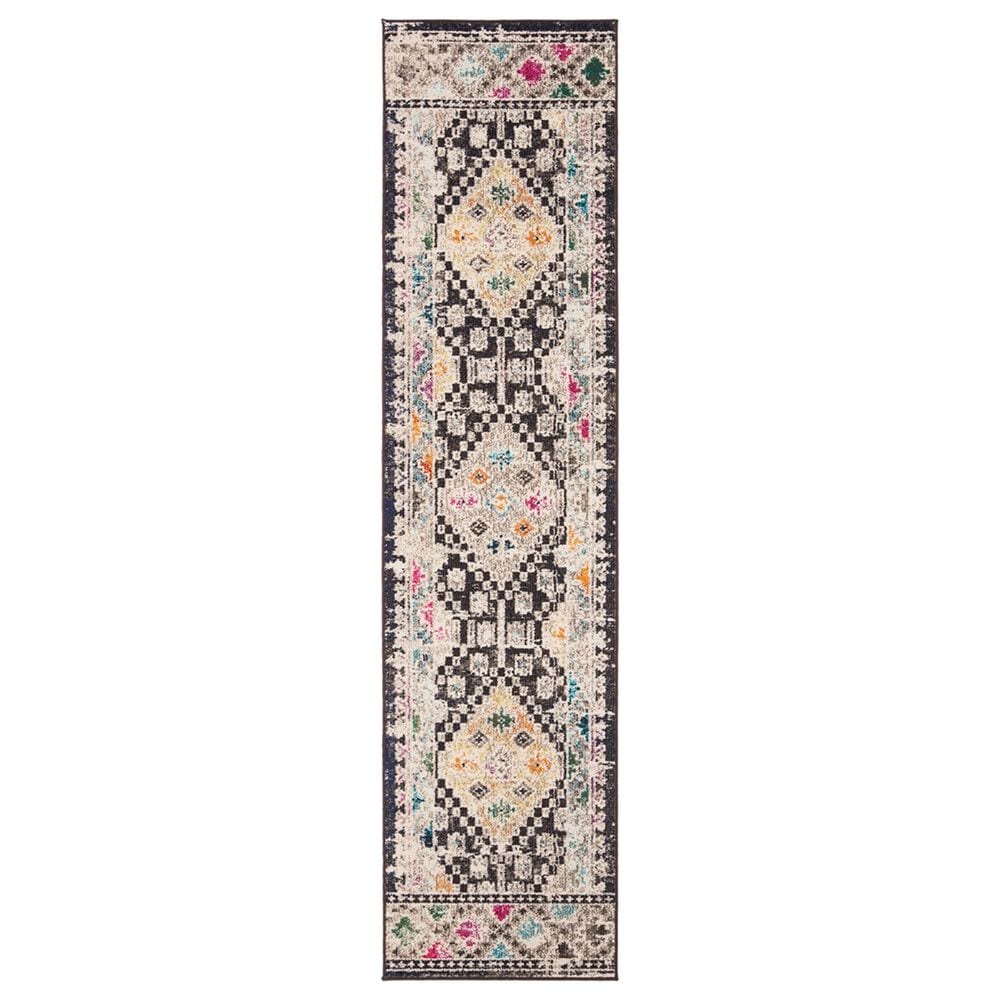 Safavieh Madison MAD418Z 2"2" x 10" Black and Yellow Runner, , large