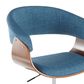 Lumisource Vintage Mod Office Chair with Blue Cushion in Walnut and Black, , large