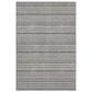 Dalyn Rug Company Soft Essentials Striped Pewter 10" x 14" Indoor/Outdoor Area Rug, , large