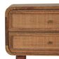 Hearth and Haven 2-Drawer Nightstand with Nordic Legs in Oak and Light Brown, , large
