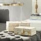 Maple and Jade 2-Piece Handmade Decorative Box Set with Snap Front Closure in Gold, , large
