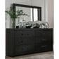 Ashley Maeling 6 Drawer Dresser and Mirror in Matte Black, , large