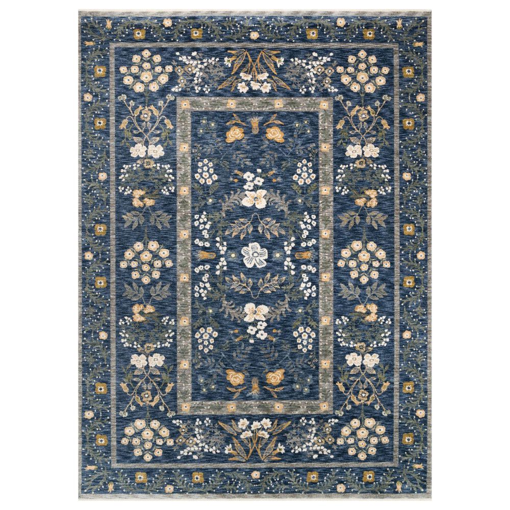 Rifle Paper Co. x Loloi Kismet Arabesque Navy 7"10" x 10"10" Area Rug, , large