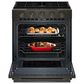 KitchenAid 2-Piece Kitchen Package with 30" Slide-In Smart Gas Range and 30" Over-the-Range Microwave Oven in Black Ore, , large