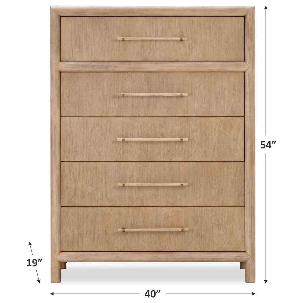 Urban Home Dorsey 5-Drawer Chest in Granola, , large