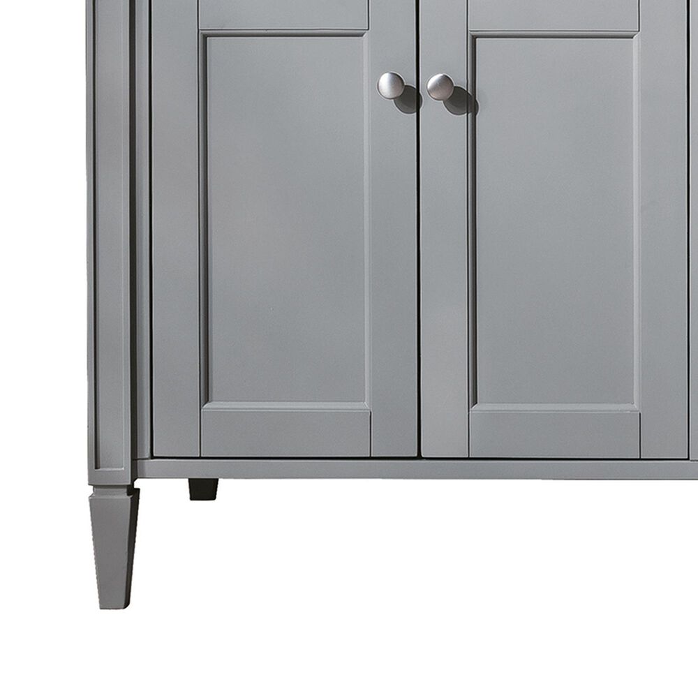 James Martin Vanities Brittany 72&quot; Double Bathroom Vanity in Urban Gray with 3 cm White Zeus Quartz Top and Rectangular Sinks, , large