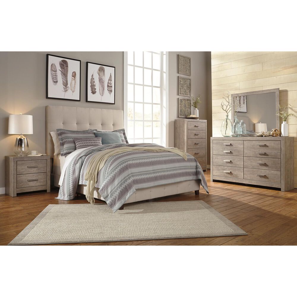 Ashley Dolante Queen Upholstered Bed in Beige, , large
