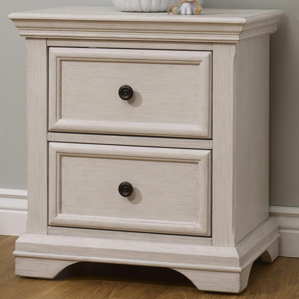 Sorelle Portofino 2-Drawer Nightstand in Brushed Ivory, , large