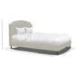 Jonathan Louis Design Lab Queen Platform Bed with Thrillist Pearl Upholstered in Walnut, , large