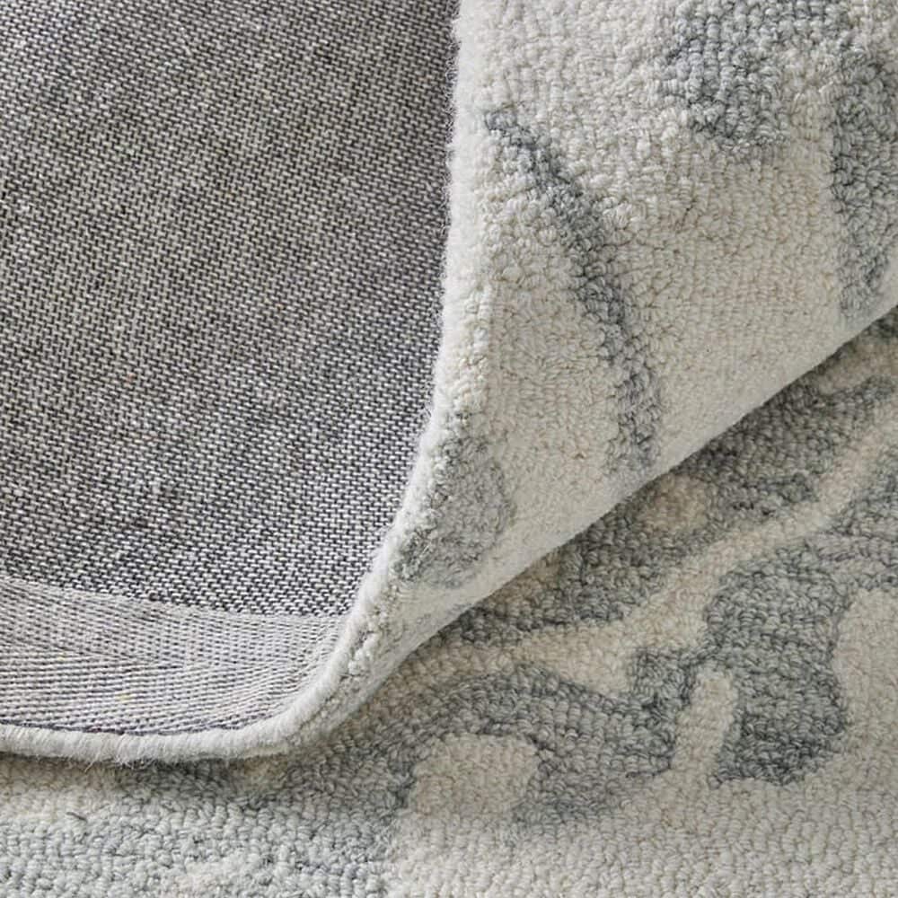 Feizy Belfort Damask Gray 8&#39; x 10&#39; Area Rug, , large