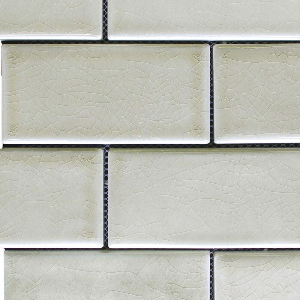 Soci Chateau Brick Cappuccino 12" x 12" Ceramic Mosaic Sheet, , large