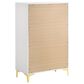 Pacific Landing Kendall 5-Drawer Chest in Gold and White, , large