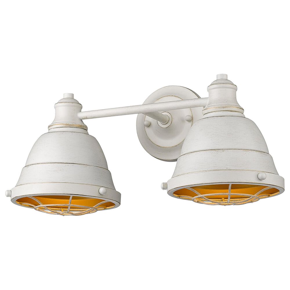 Golden Lighting Bartlett 2-Light Bath Vanity in French White, , large