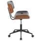 LumiSource Lombardi Swivel Office Chair with Espresso Faux Leather in Walnut, , large