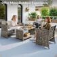 HOMLUX 4-Piece Patio Conversation Set in Beige, , large