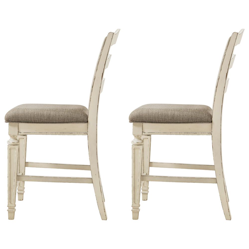 Ashley Realyn Counter Stool Set of 2 in Chipped White, , large