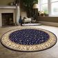 Radici USA Como 1599 Navy 5"3" Round Area Rug, , large