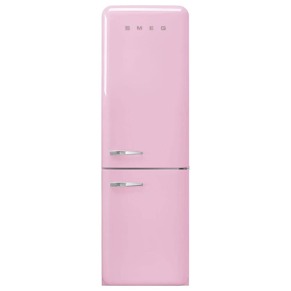 SMEG 11.69 Cu. Ft. Retro Freestanding Bottom Mount Refrigerator with Right Hinge in Pink, , large