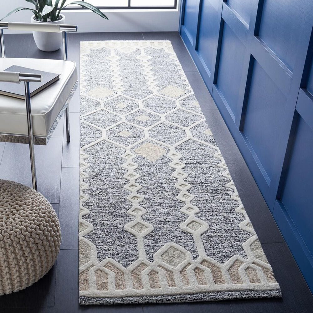 Safavieh Artistry 2&#39;3&quot; x 9&#39; Ivory and Black Runner, , large