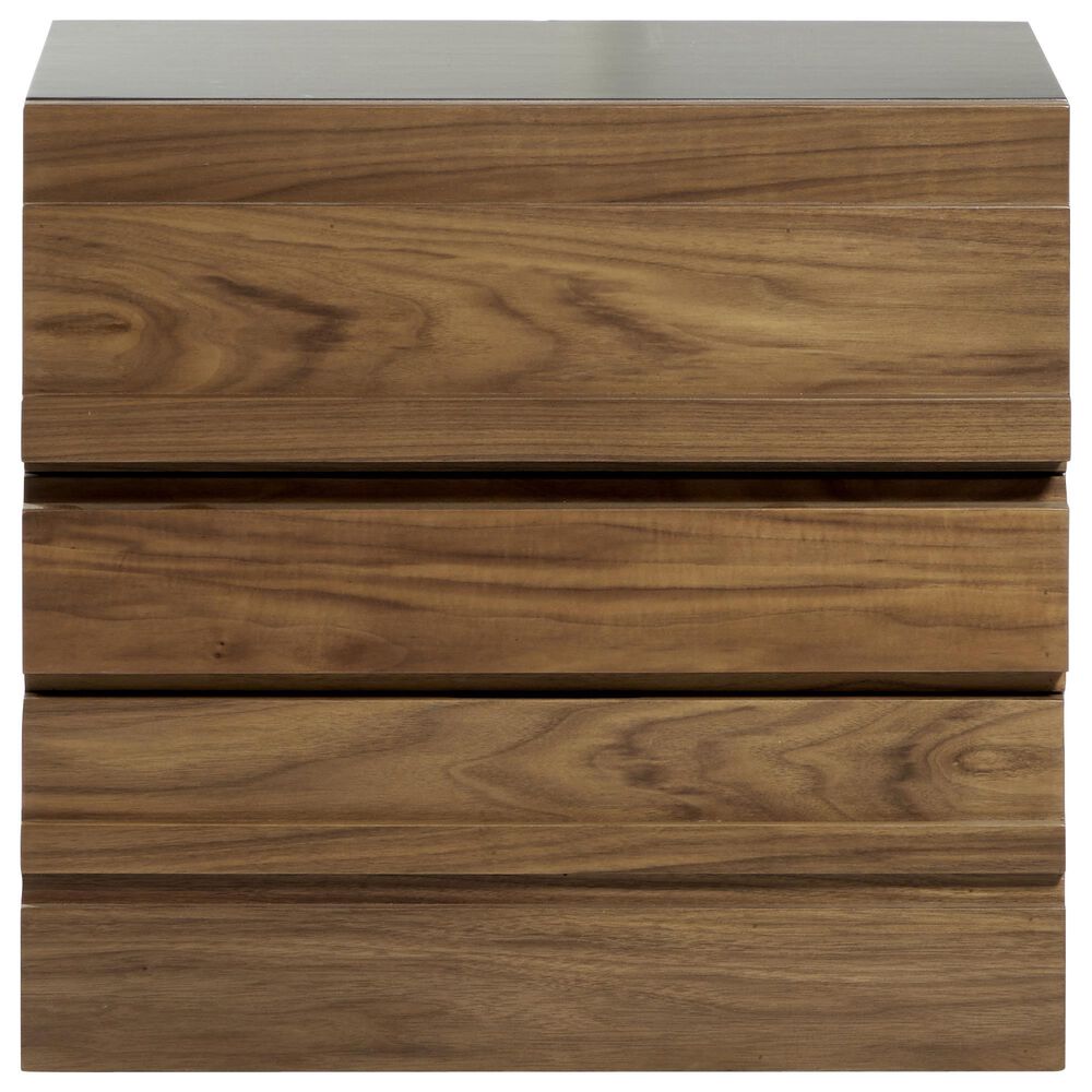 Venus Williams Collection 25" x 24" Contemporary Wood 2 Drawer Nightstand in Brown, , large