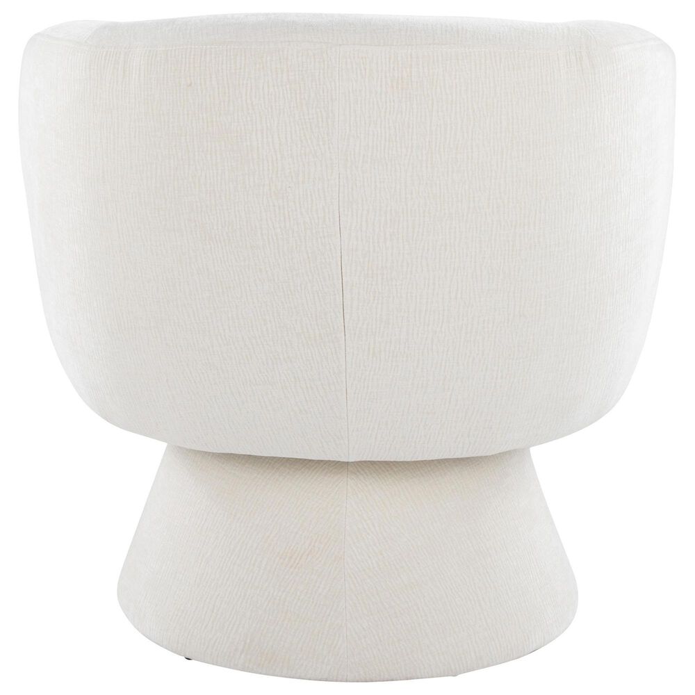 LumiSource Fran Swivel Accent Chair in Cream, , large