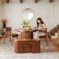 Transformer Table Round Dining Bench in Royal Walnut, , large