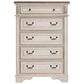 Ashley Realyn 5 Drawer Chest in Chipped White and Brown, , large