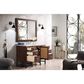 James Martin Vanities Addison 48" Single Vanity in Mid Century Acacia with 3 cm Carrara White Marble Top, , large