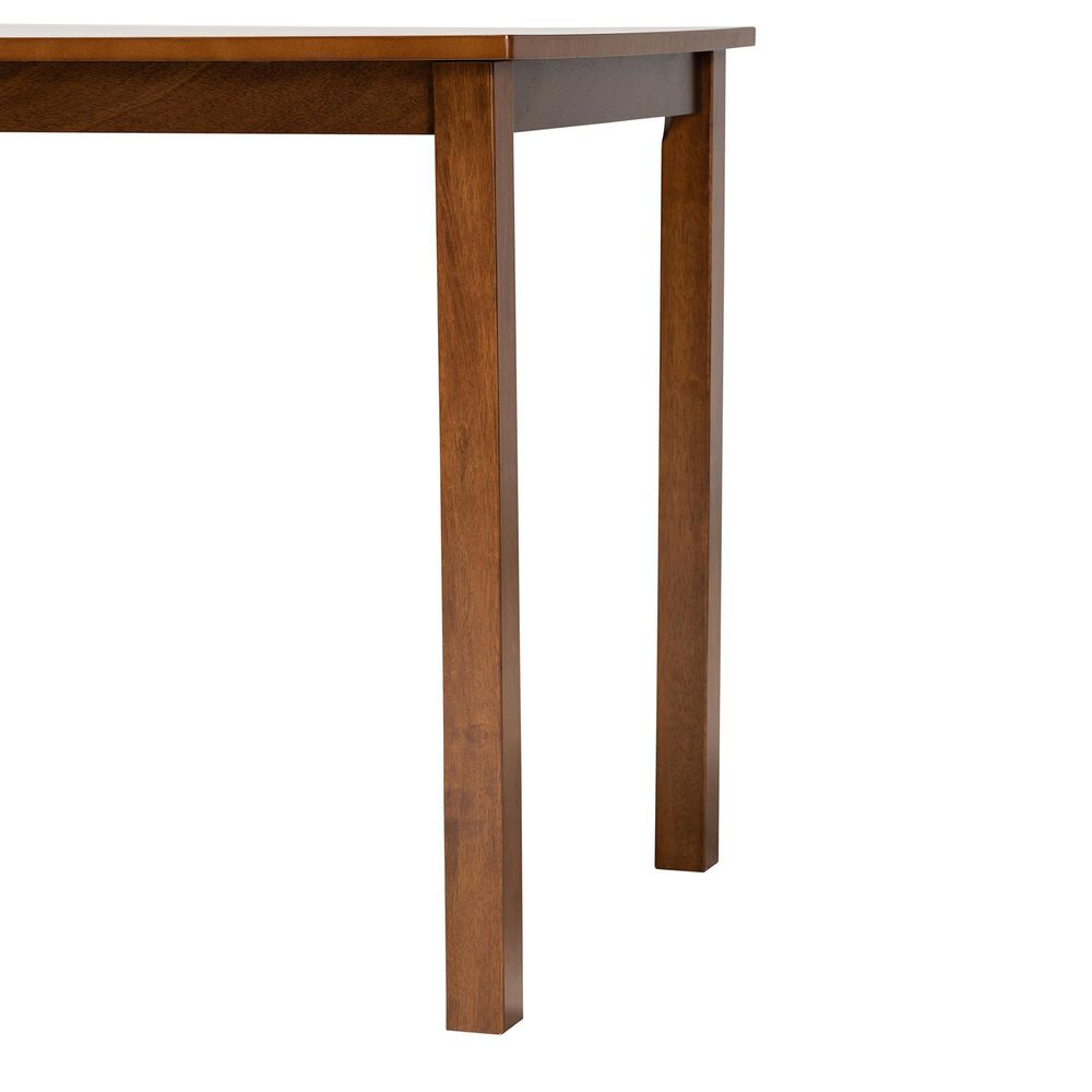 Baxton Studio Eveline Dining Table in Walnut Brown - Table Only, , large