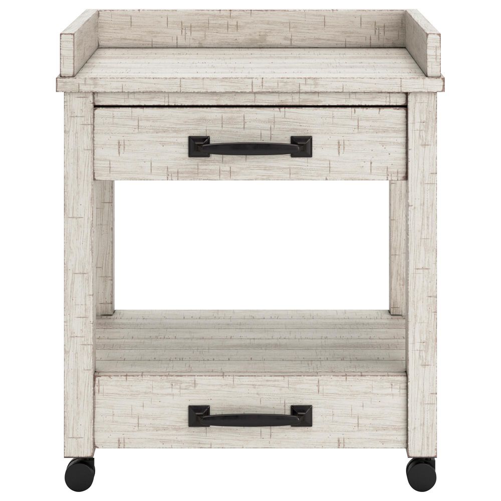 Ashley Carynhurst 3-Piece Office Desk Set in Whitewash, , large