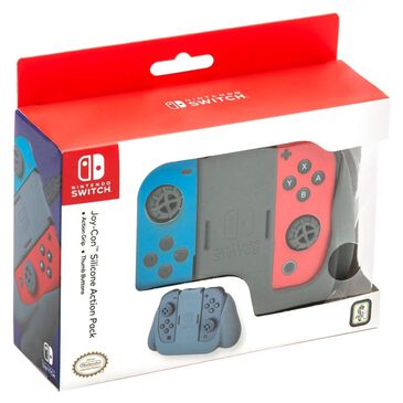 Nintendo Nintendo Switch Joy Con Silicone Action Grip in Gray, , large