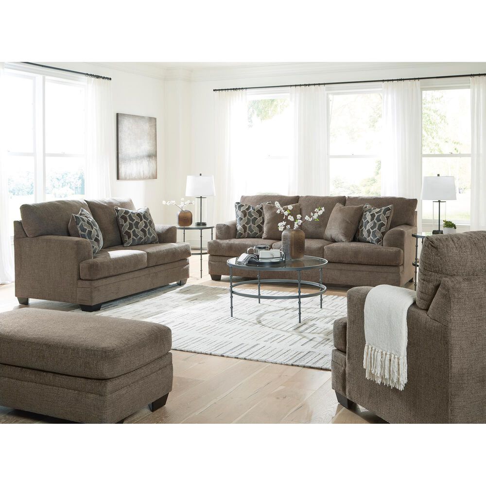 Ashley Stonemeade Stationary Loveseat in Nutmeg, , large