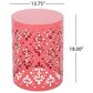 Hearth and Haven Outdoor End Table with Floral Pattern in Coral, , large