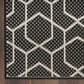 Nourison Horizon HOZ01 Black 9" x 12" Indoor/Outdoor Area Rug, , large
