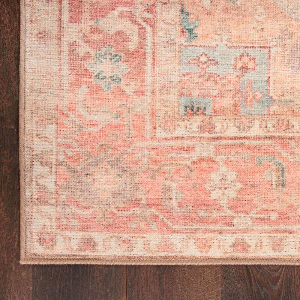 Nourison Vintage Washables Coral and Taupe 9'10" x 13'2" Area Rug, , large