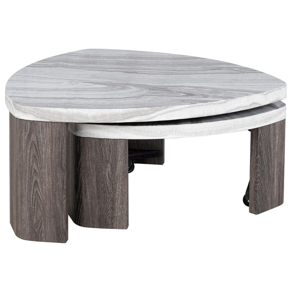 Furniture of America Elric Nesting Coffee Table in Gray, , large