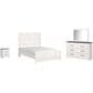 Ashley Gerridan 4 Piece Full Bedroom Set in White and Gray, , large