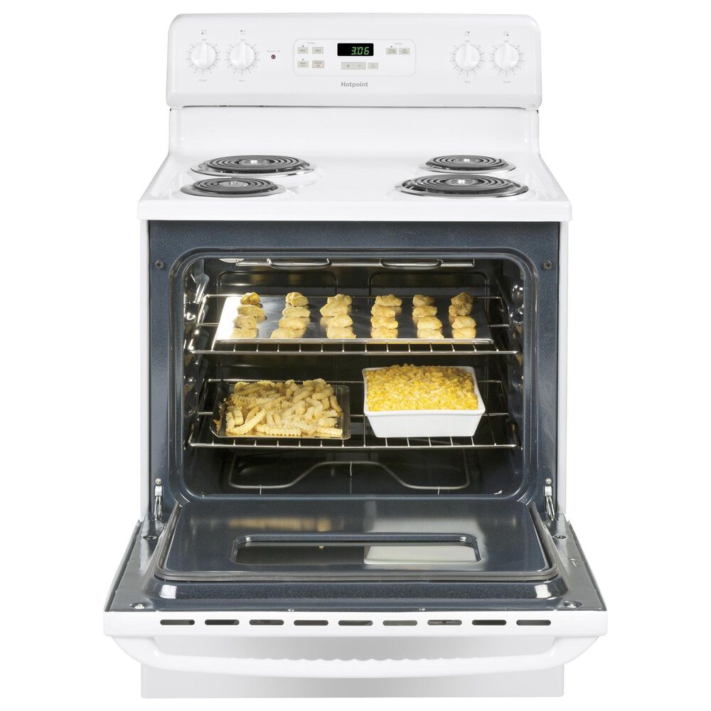 Hotpoint 30" Free-Standing Standard Clean Electric Range in White, , large