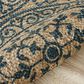 L&R Resources Synergy 6" Round Tan and Slate Teal Area Rug, , large