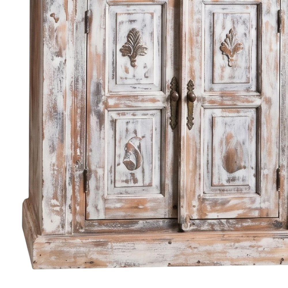 Jaipur Home One of a Kind Architectural Bookcase in White and Grey, , large