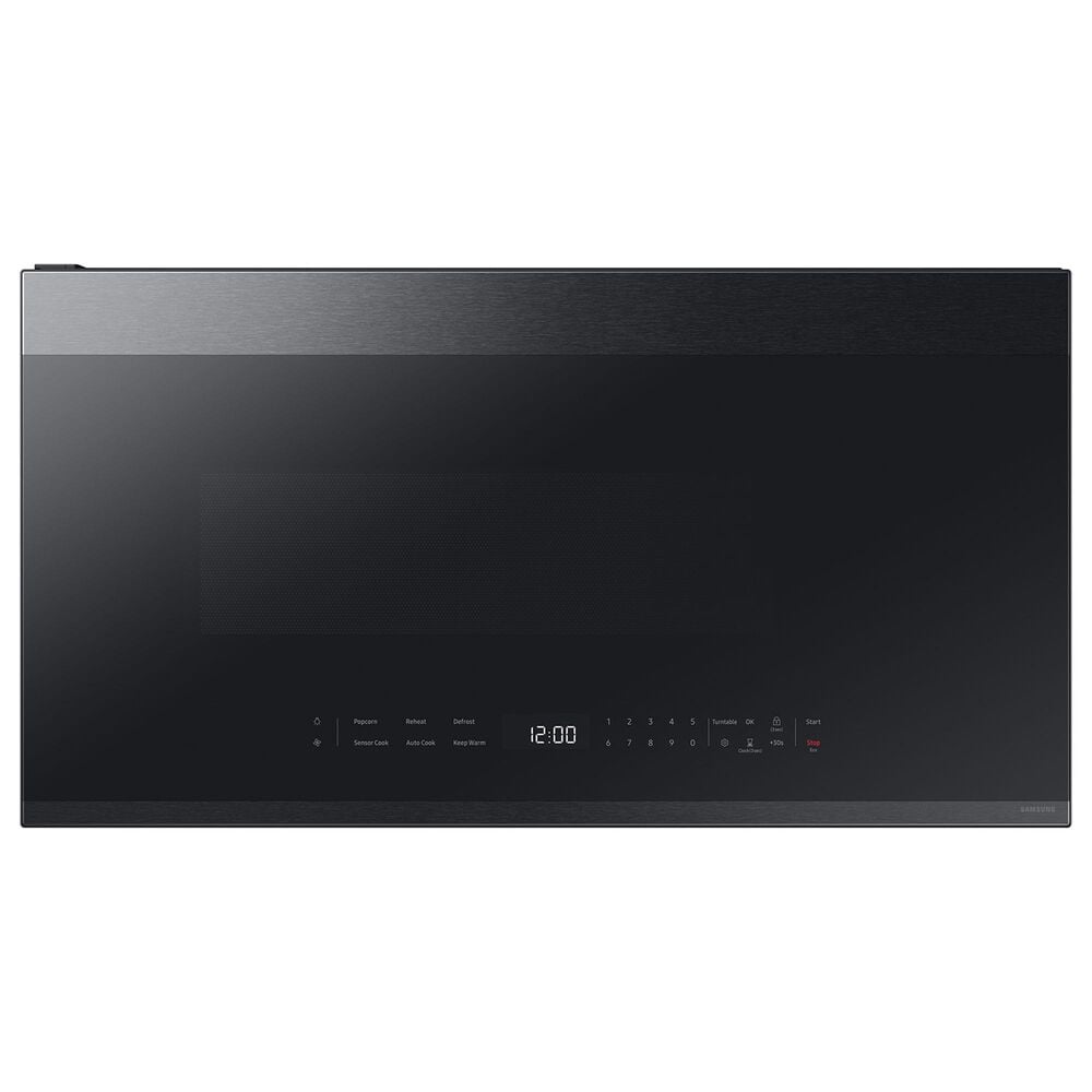 Samsung Bespoke Bespoke 2.1 Cu. Ft. Smart Over-The-Range Microwave with Glass-Touch Controls and LCD Display in Matte Black Steel, , large