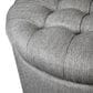 Regency Global Sourcing Knight 28" Round Storage Ottoman in Gray, , large