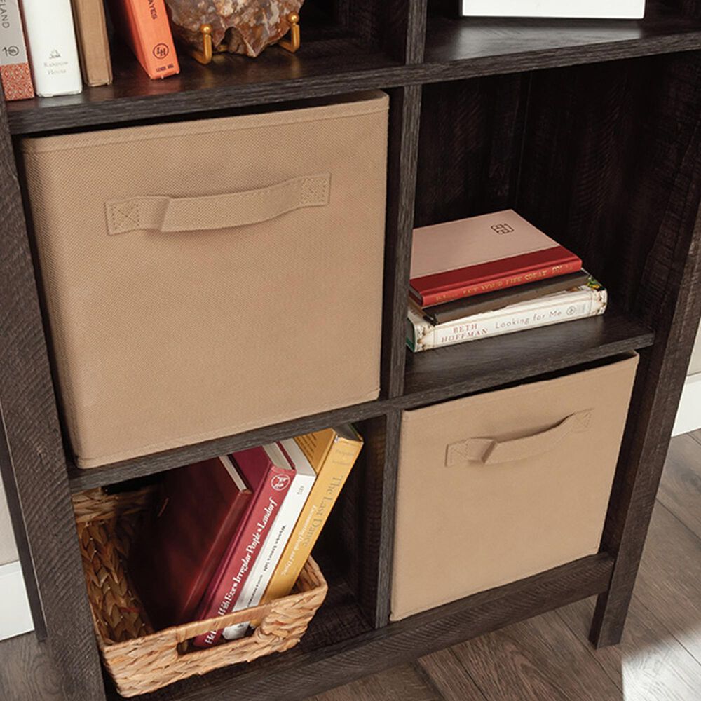 Sauder 9-Shelf Tall Cubby Bookcase in Blade Walnut, , large