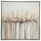 Maple and Jade 40" x 40" Square Tree Wall Art with Silver Frame in Black, Cream, Pink and Brown, , large