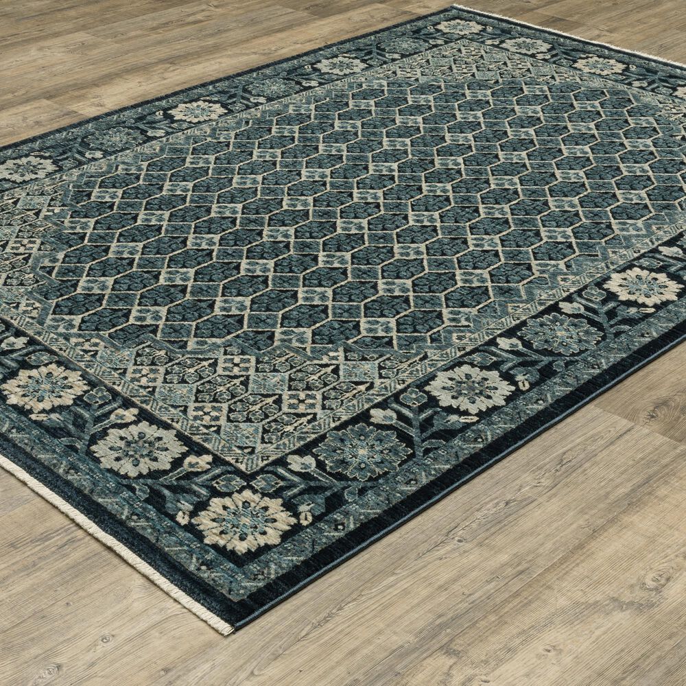 Oriental Weavers Capella Blue and Ivory 7&#39;10&quot; x 10&#39;10&quot; Area Rug, , large