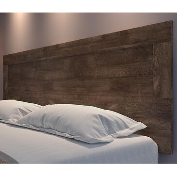 Midtown Concepts King Panel Headboard in Distressed Brown, , large